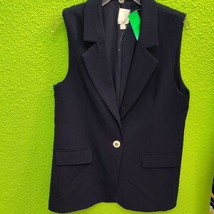 Joie Dark Blue Sleeveless Vest